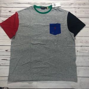 Polo Ralph Lauren Color Block Pony Logo T Shirt